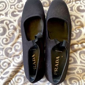 Black cloth Prada ballerina size 9